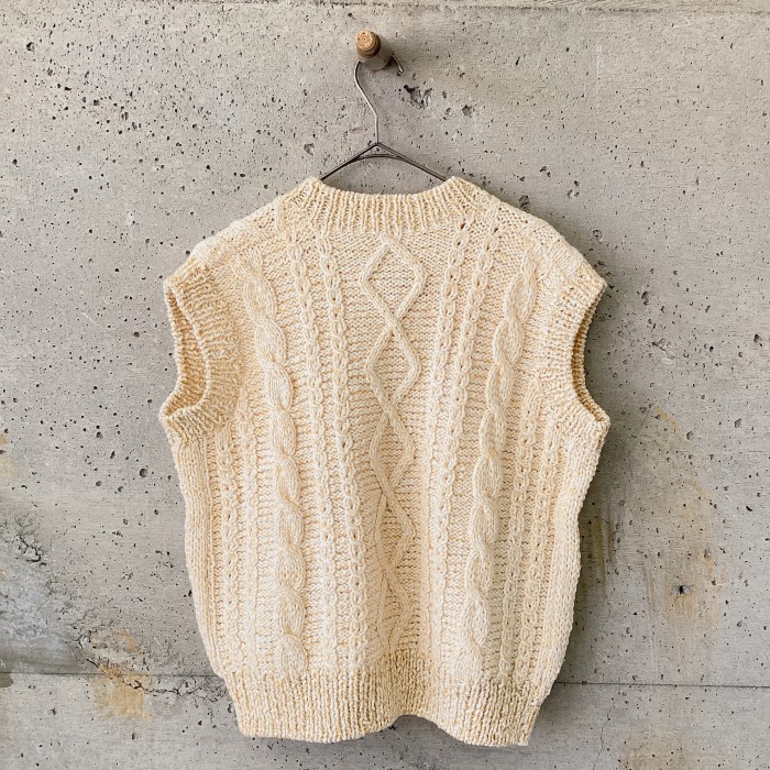 hand knit vest | Vintage.City 古着屋、古着コーデ情報を発信