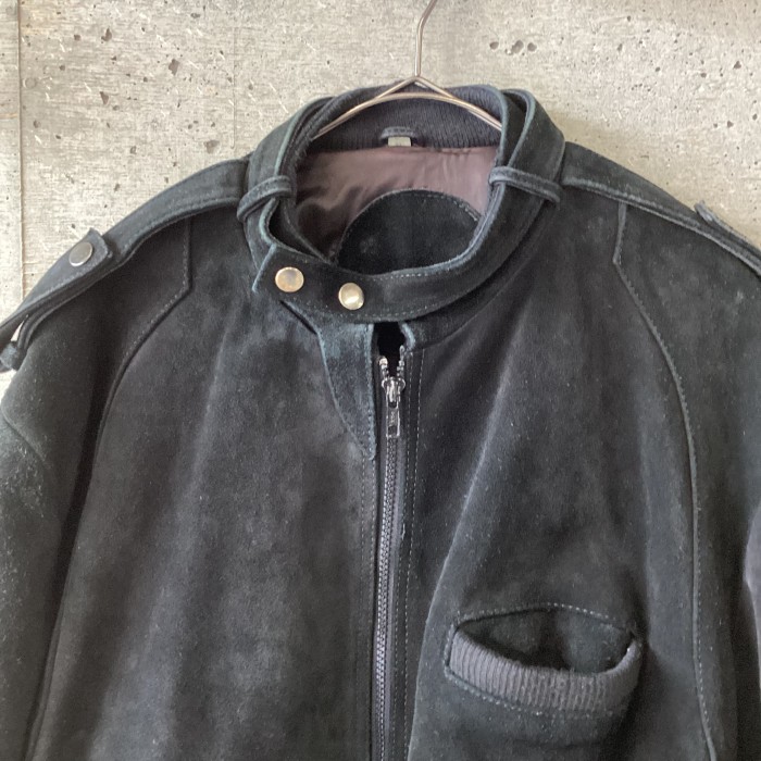 suede single rider jacket | Vintage.City 빈티지숍, 빈티지 코디 정보