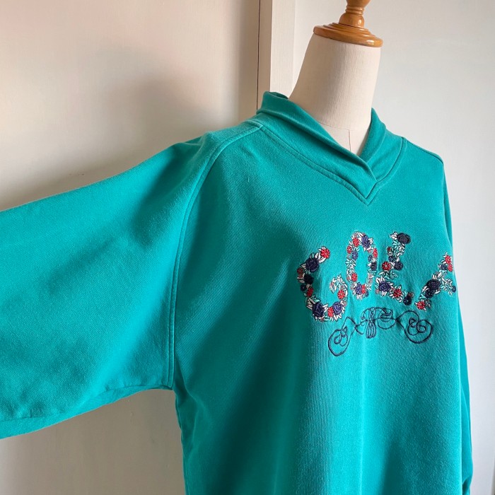 “GOLF” embroidery deformed sweatshirt 〈レトロ古着 “GOLF” 刺繍 変形スウェット〉 | Vintage.City 古着屋、古着コーデ情報を発信