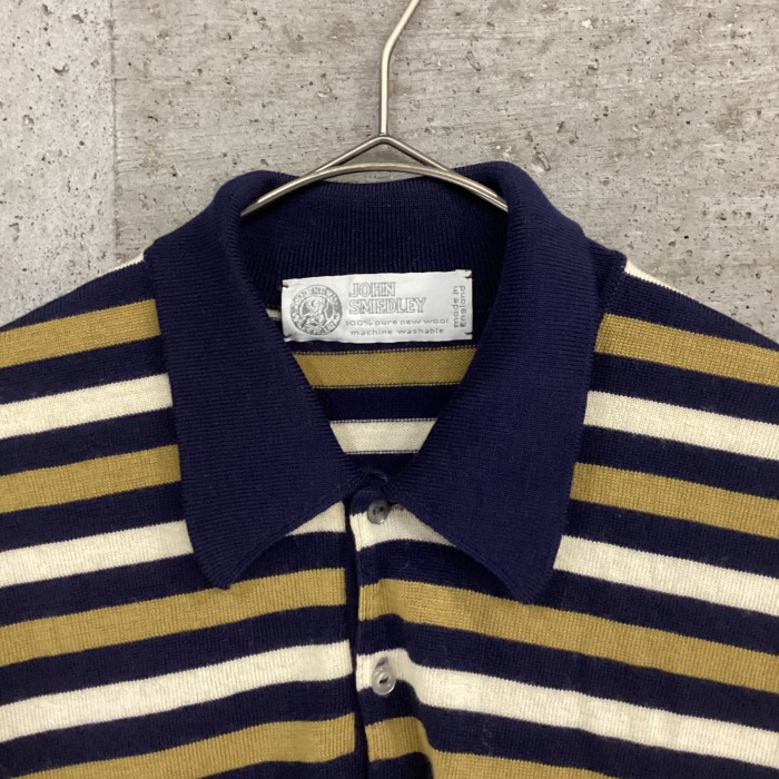 JOHN SMEDLEY Made in England 80’s knit polo shirt | Vintage.City 古着屋、古着コーデ情報を発信