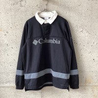 Columbia black rugby shirt | Vintage.City 빈티지숍, 빈티지 코디 정보