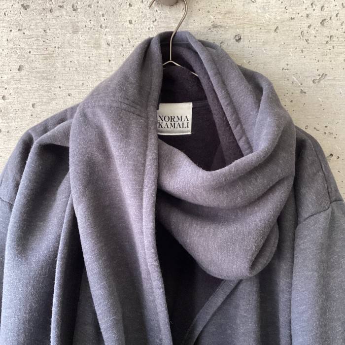 NORMA KAMALI gray muffler coat | Vintage.City 빈티지숍, 빈티지 코디 정보