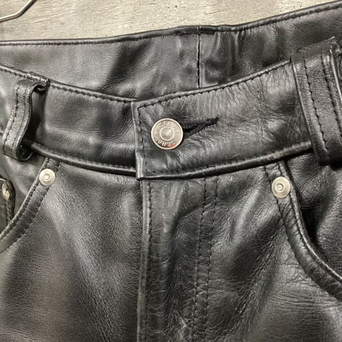 Scott Made in USA black leather pants | Vintage.City 빈티지숍, 빈티지 코디 정보