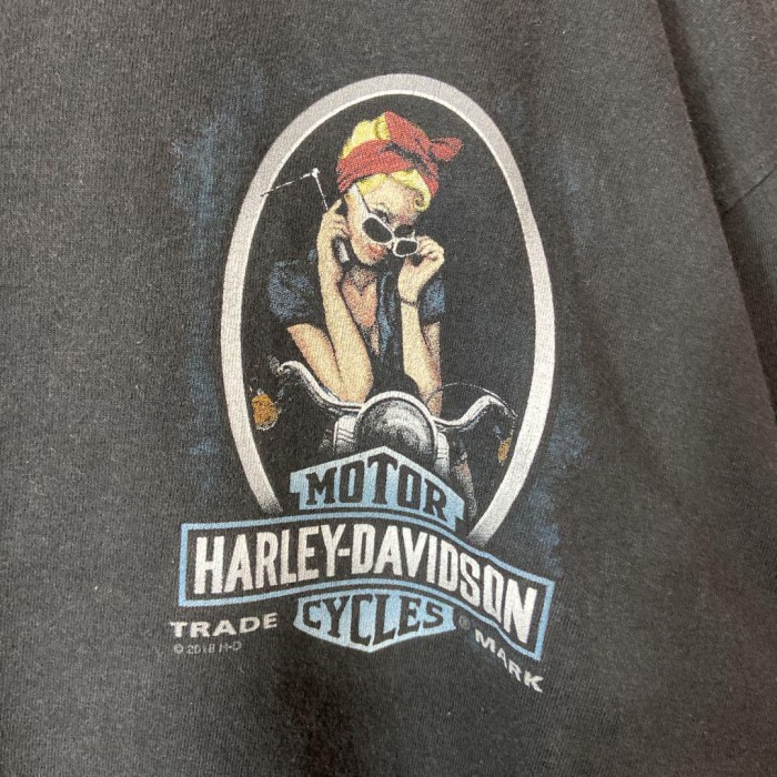 HARLEY DAVIDSON tramp skull 8ball backprint T-shirt size M 配送A ハーレーダビッドソン　バックプリント　トランプ　スカル　８ボール | Vintage.City 빈티지숍, 빈티지 코디 정보