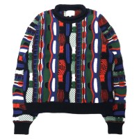 REGA SALINAS 90年代 3Dニット セーター M マルチカラー アクリル 日本製 | Vintage.City 古着屋、古着コーデ情報を発信
