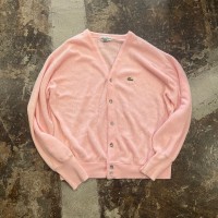 90s USA製　LACOSTE pink acryic cardigan | Vintage.City 古着屋、古着コーデ情報を発信