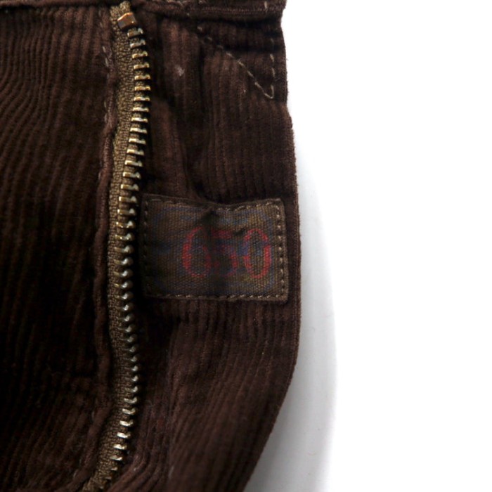 POLO RALPH LAUREN コーデュロイ ストレートパンツ 32 ブラウン コットン ジッパーフライ レザーパッチ | Vintage.City 古着屋、古着コーデ情報を発信