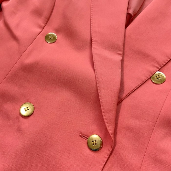 49AV JUNKO SHIMADA | salmon pink tailored jacket【Japan】 | Vintage.City 古着屋、古着コーデ情報を発信