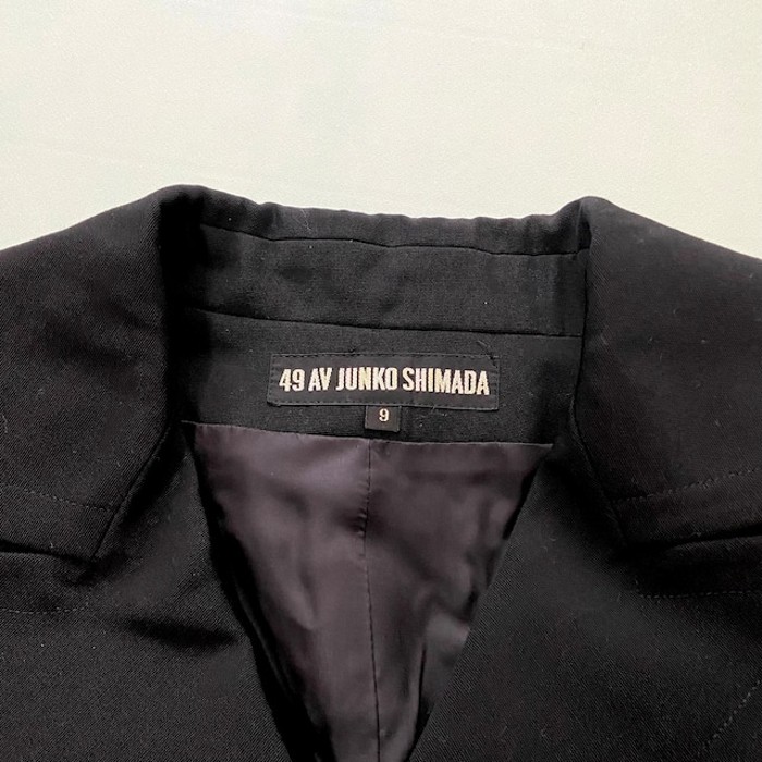 49AV JUNKO SHIMADA | black short tailored jacket【Japan】 | Vintage.City 古着屋、古着コーデ情報を発信