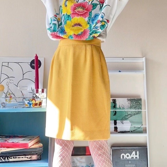 yellow pencil skirt【Japan】 | Vintage.City Vintage Shops, Vintage Fashion Trends