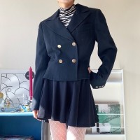 49AV JUNKO SHIMADA | black short tailored jacket【Japan】 | Vintage.City 빈티지숍, 빈티지 코디 정보
