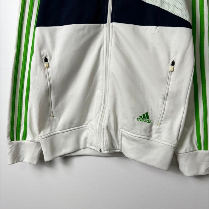 adidas 異素材 スリーライン トラックジャケット 白緑 S S1502 | Vintage.City 빈티지숍, 빈티지 코디 정보