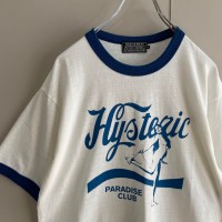 HYSTERIC GLAMOUR hys girl ringer T-shirt size M 配送C　ヒステリックグラマー　VIXENガール　リンガーTシャツ　ビッグロゴ　ホワイト | Vintage.City 古着屋、古着コーデ情報を発信