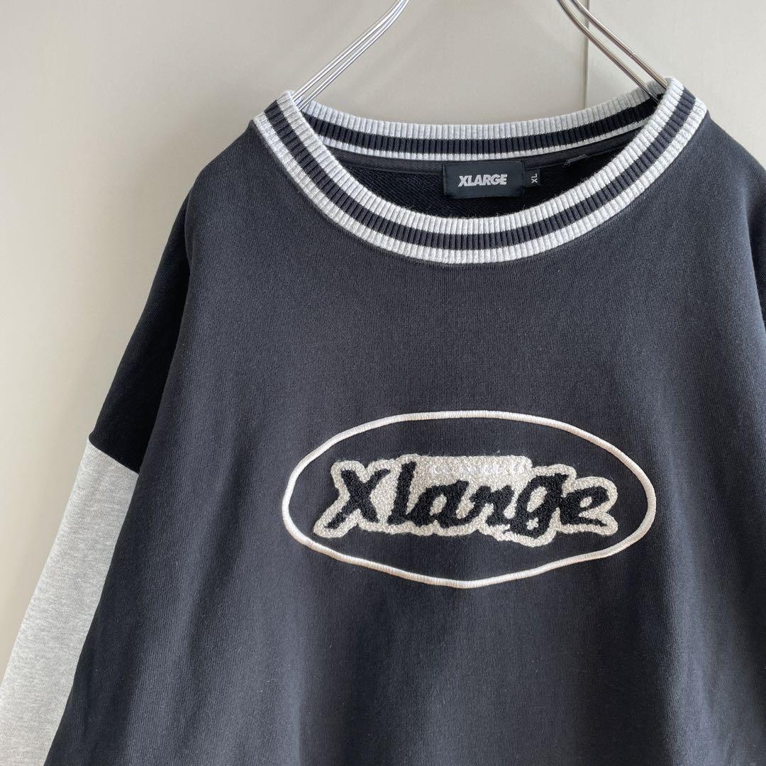 X-LARGE pile logo ringer sweat size XL リンガースウェット