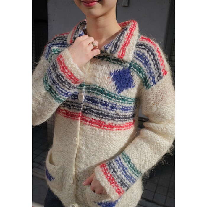 European handmade knit Jacket | Vintage.City 古着屋、古着コーデ情報を発信