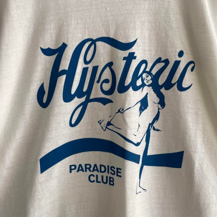 HYSTERIC GLAMOUR hys girl ringer T-shirt size M 配送C　ヒステリックグラマー　VIXENガール　リンガーTシャツ　ビッグロゴ　ホワイト | Vintage.City 古着屋、古着コーデ情報を発信