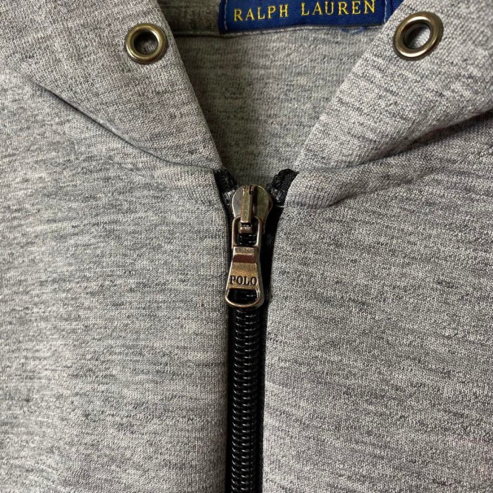 ラルフローレン ジップパーカー スウェット 刺繍ロゴ グレー M S1702 | Vintage.City 古着屋、古着コーデ情報を発信