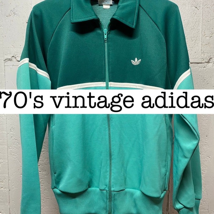80s vintage adidas トレフォイルロゴ　ジャージ　グリーン　M JS006 | Vintage.City 빈티지숍, 빈티지 코디 정보
