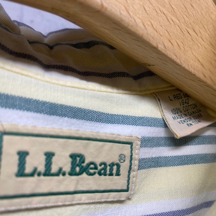 80's vintageL.L.BEAN ストライプ　ボタンダウンシャツ　BD   SS048 | Vintage.City 古着屋、古着コーデ情報を発信