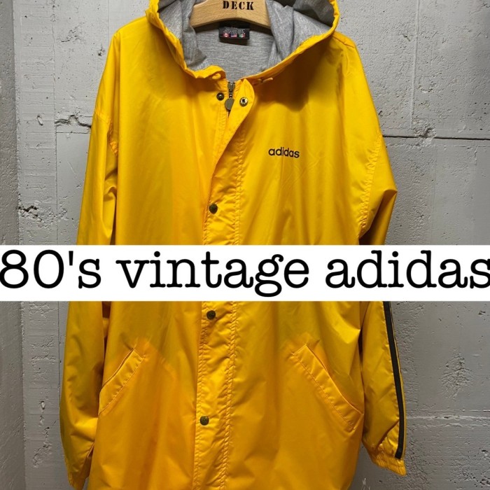 80s vintage adidas 万国旗タグ　ナイロン　ベンチコート JS003 | Vintage.City 古着屋、古着コーデ情報を発信