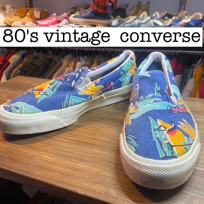 80s vintage コンバース　スキッドグリップ　スリッポン　トロピカル FS039 | Vintage.City Vintage Shops, Vintage Fashion Trends