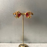 Vintage 70〜80s USA botanical design colorful bijou earring レトロ アメリカ ヴィンテージ アクセサリー ボタニカル デザイン カラフル ビジュー イヤリング | Vintage.City 빈티지숍, 빈티지 코디 정보