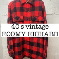40s vintage ROOMY RICHARD チェック　ネルシャツ　マチ付 SS008 | Vintage.City 古着屋、古着コーデ情報を発信