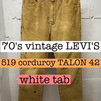 70s vintage LEVI'S 519 白タブ　コーデュロイパンツ　タロン PS052 | Vintage.City 빈티지숍, 빈티지 코디 정보