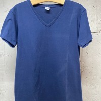 Velva Sheen VネックTシャツ ジャーナルスタンダード　 made in USA 無地　ブルー TS014 | Vintage.City 古着屋、古着コーデ情報を発信