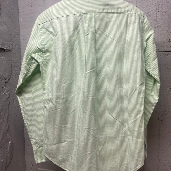 ラルフローレン　ストライプ　ボタンダウンシャツ　グリーン　ホワイト　S   SS041 | Vintage.City 古着屋、古着コーデ情報を発信