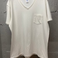 【5月29日まで購入可能】Velva Sheen Vネック 胸ポケットTシャツ made in USA 無地　ホワイト TS015 | Vintage.City 古着屋、古着コーデ情報を発信