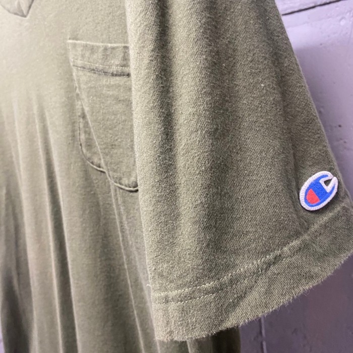 チャンピオン Vネック　胸ポケット Tシャツ　グレー  TS024 | Vintage.City 빈티지숍, 빈티지 코디 정보