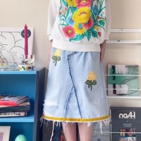 Levi's | remake rose denim skirt【U.S.A】 | Vintage.City 빈티지숍, 빈티지 코디 정보