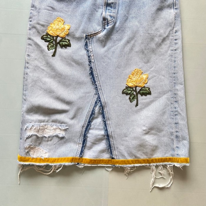 Levi's | remake rose denim skirt【U.S.A】 | Vintage.City 古着屋、古着コーデ情報を発信