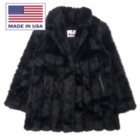 Monterey USA製 90年代 フェイクファージャケット ファーコート 10 ブラック アクリル | Vintage.City 古着屋、古着コーデ情報を発信