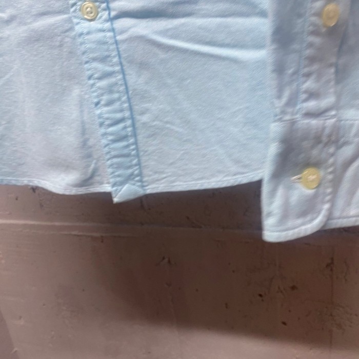 ラルフローレン　ロゴ刺繍　ボタンダウンシャツ　9　レディース　ターコイズカラー  SS040 | Vintage.City 빈티지숍, 빈티지 코디 정보