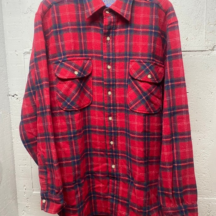 70s vintage PENDLETON チェック　ウールシャツ　レッド SS013 | Vintage.City 古着屋、古着コーデ情報を発信