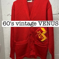 60s vintage VENUS レタード　カーディガン　ワッペン　レッド KS006 | Vintage.City 古着屋、古着コーデ情報を発信