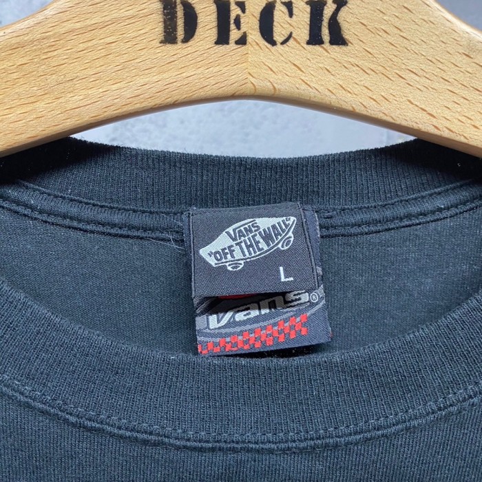 VANS チェッカーフラッグプリント スケートTシャツ　ブラック　off the wall バックプリント TS052 | Vintage.City 빈티지숍, 빈티지 코디 정보