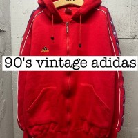 90s vintage アディダス　ビッグロゴ　刺繍　パーカー　フルジップ SWS043 | Vintage.City 古着屋、古着コーデ情報を発信