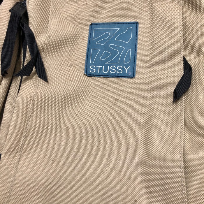 90s OLD STUSSY/SS Logo Backpack/バックパック/リュック/バッグ/ベージュ/ステューシー/オールドステューシー/古着/アーカイブ | Vintage.City 빈티지숍, 빈티지 코디 정보