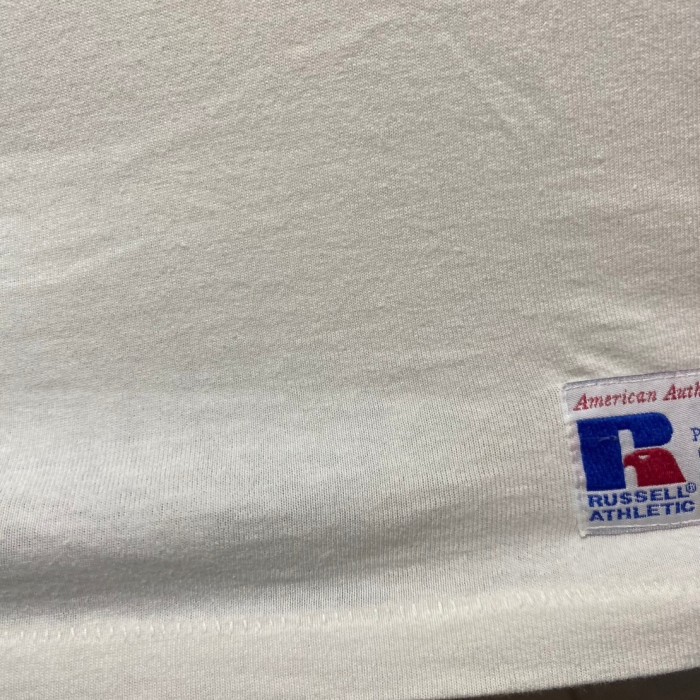 【5月29日まで購入可能】90s Russell Athletic vintage　 染み込みプリントTシャツ　ホワイト  ARMY TS023 | Vintage.City 古着屋、古着コーデ情報を発信