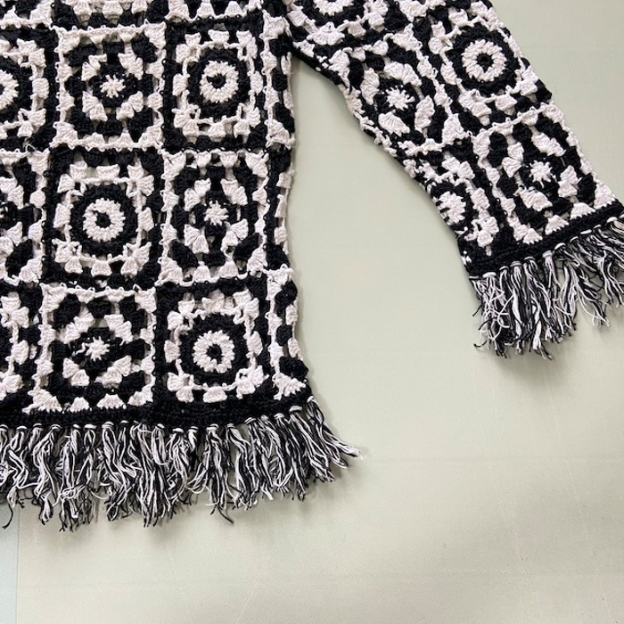 crochet fringe top | Vintage.City 古着屋、古着コーデ情報を発信