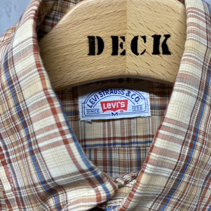 70s vintage LEVI'S 白タブ　半袖　チェックシャツ　USA製   SS077 | Vintage.City 빈티지숍, 빈티지 코디 정보