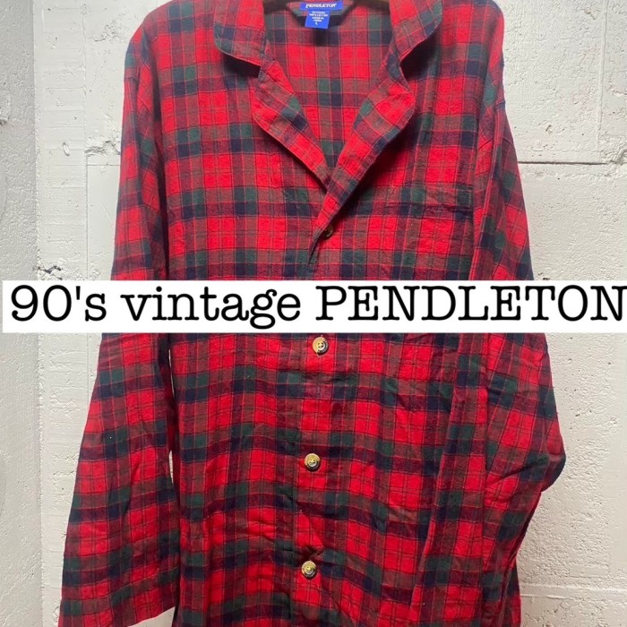 90s vintage ペンドルトン　チェック　パジャマシャツ　コットンネル SS011 | Vintage.City 빈티지숍, 빈티지 코디 정보