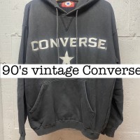 90s ビンテージ　コンバース　ビッグロゴ　刺繍　パーカー　フーディー　ブラック SWS040 | Vintage.City 古着屋、古着コーデ情報を発信
