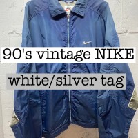 90s vintage NIKE 白　銀タグ　ナイロンジャケット　ネイビー　L JS035 | Vintage.City 古着屋、古着コーデ情報を発信