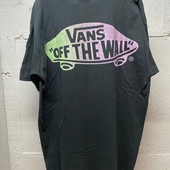 VANS チェッカーフラッグプリント スケートTシャツ　ブラック　off the wall バックプリント TS052 | Vintage.City 빈티지숍, 빈티지 코디 정보
