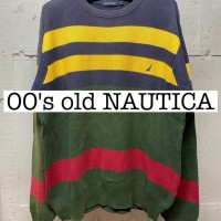 00s vintage NAUTICA マルチカラー　ボーダー　セーター　ニット KS014 | Vintage.City 빈티지숍, 빈티지 코디 정보