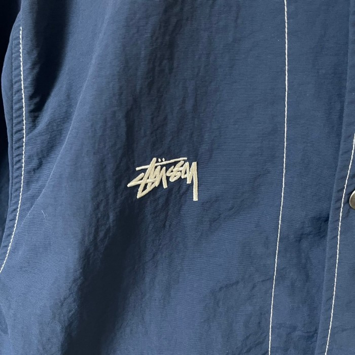 stussy ステューシー ナイロンジャケット 刺繍ロゴ ワンポイント ステッチ | Vintage.City 古着屋、古着コーデ情報を発信